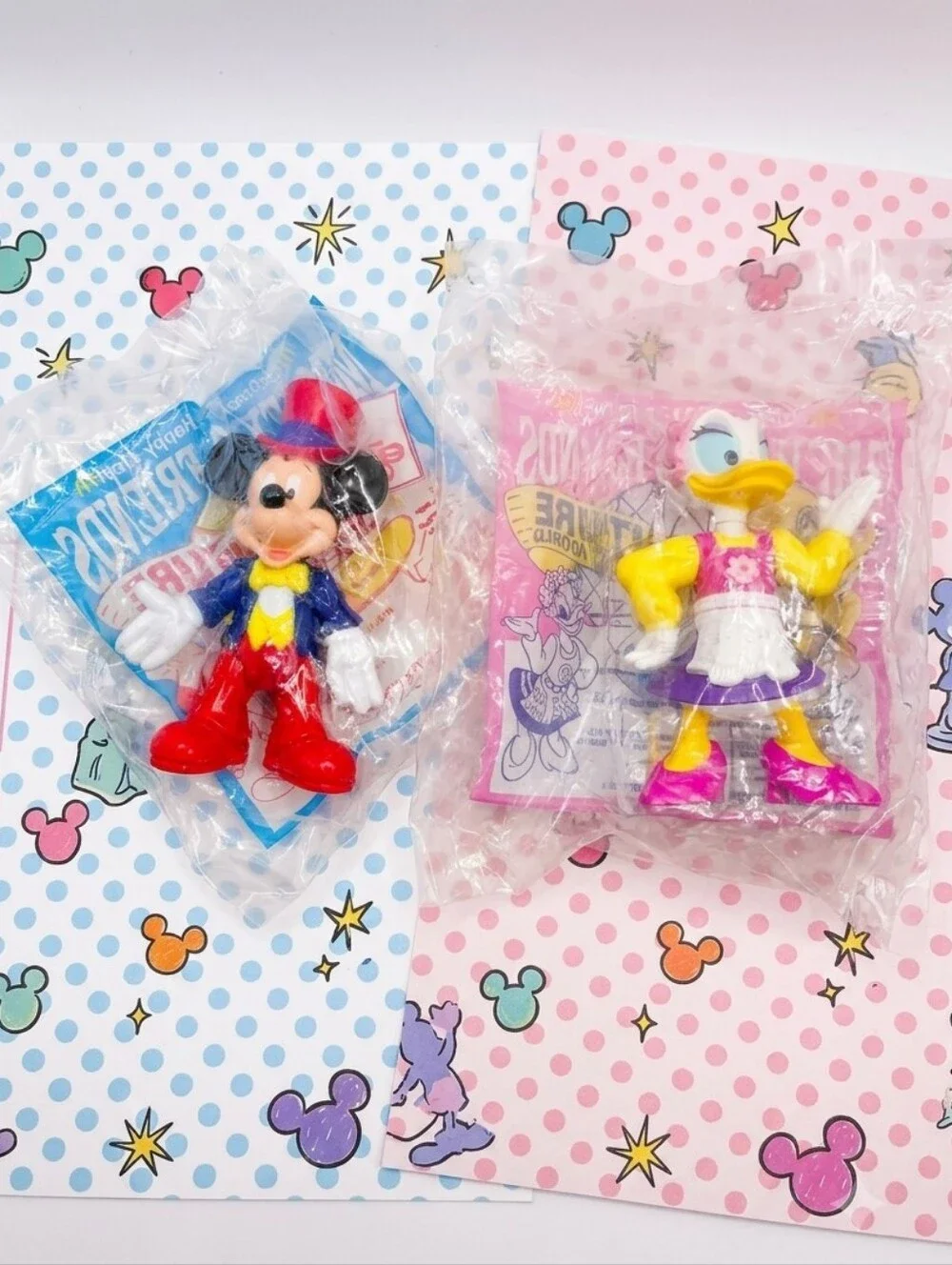 Vintage 1993 McDonald’s Disney Mickey & Daisy Happy Meal Toys Sealed